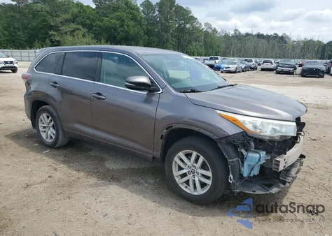 2016 Toyota Highlander Le from USA, damaged, VIN 5TDBKRFH7GS244370